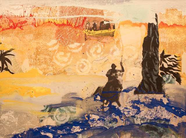 Kuda Sumba, acrylic collage on canvas