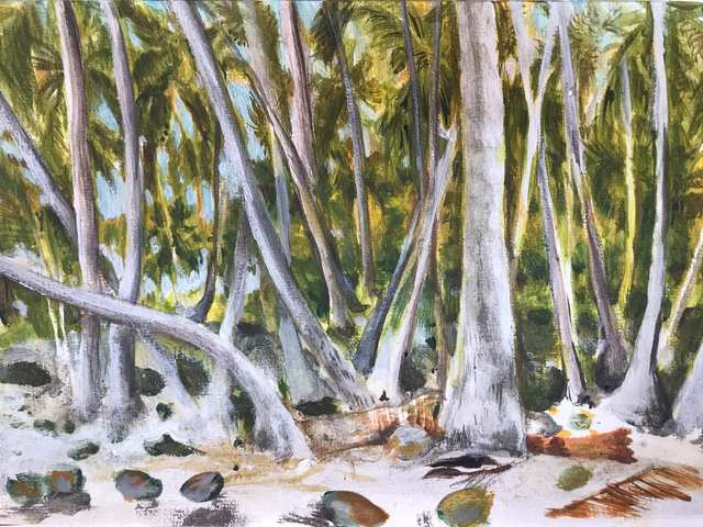 Oceania Feeling Tikehau My Grove, acrylic on paper