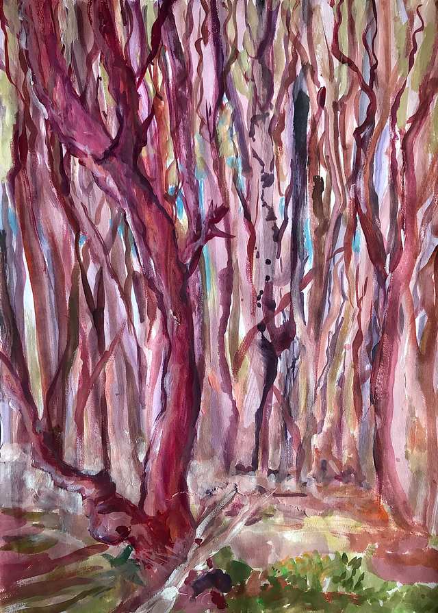Oceania Feeling Swamp Pine Dreaming, acrylic on paper